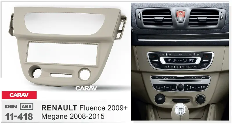 CARAV 11-418 - RENAULT Megane 2008-15, Fluence 2009-17 (бежевый)