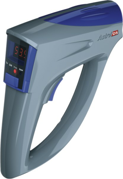 Multitronics Astro D5 стробоскоп для дизеля Автомобильный многофункциональный  стробоскоп Astro D5 предназначен для измерения ряда электрических и механических характеристик дизельных  двигателей.
Питание лампы стробоскопа осуществляется от аккумулятора.
Функции:
Стробоскоп
Тахометр
Задержка угла опережения впрыска (+/- 45 градусов)
Измерение напряжения АКБ
Измерение неравномерности оборотов двигателя

В режиме тахометра (ТАХ) прибор с высокой точностью позволяет измерять обороты дизельных двигателей.
В режиме "rОб" прибор  позволяет измерять нестабильность оборотов холостого хода.
В режиме вольтметра (Uакб) с высокой точностью измеряется напряжение в электрических цепях автомобиля.
В режиме стробоскопа (Угол) прибор позволяет проверять и измерять угол опережения впрыска дизельных  двигателей при изменении оборотов.
Напряжение питания	+9...+16 В
Диапазон работы стробоскопа и тахометра	100...7000 об/мин
Угол опережения впрыска	-45...+45 градусов
Потребляемый ток	не более 1 А