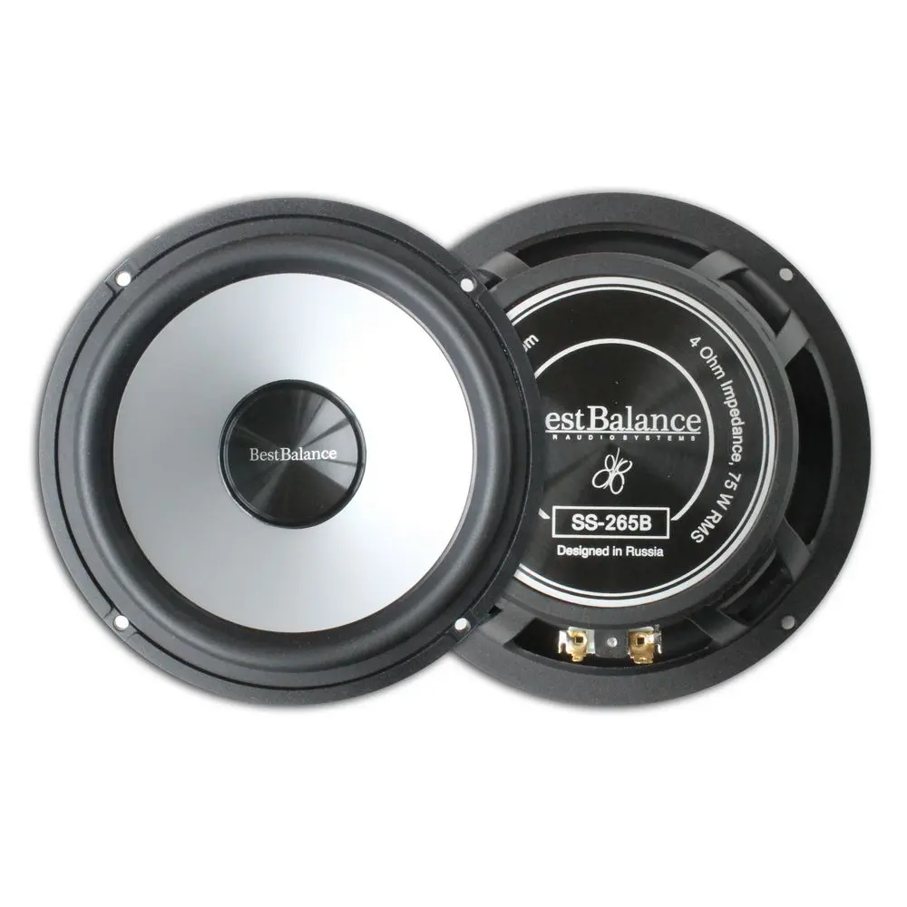 Акустика Мидбас Best Balance SS-265BW. 16.5 см (6.5 дюйм.), Мощность динамиков 75 Вт (номинальная), 150 Вт (максимальная).