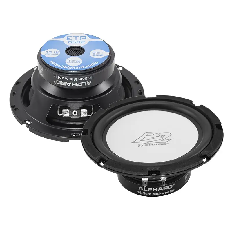 Акустика Мидбас Alphard ETP-65B2. 16.5 см (6.5 дюйм.), Мощность динамиков 75 Вт (номинальная), 150 Вт (максимальная).