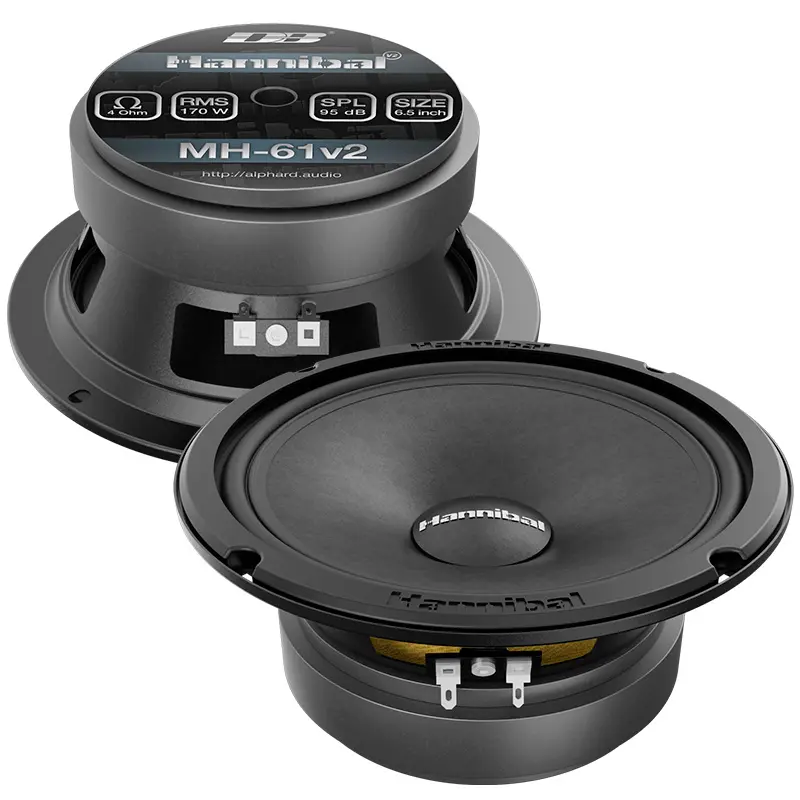Акустика Среднечастотная АС Deaf Bonce Hannibal MH-61 v2. 16.5 см (6.5 дюйм.), Мощность динамиков 170 Вт (номинальная), 340 Вт (максимальная).