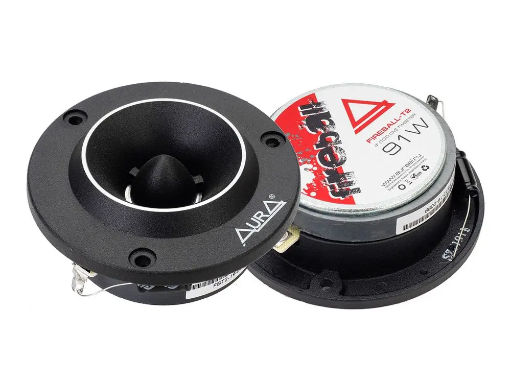 Твитер Aura Fireball-T2. 10 см (4 дюйм.), Мощность динамиков 51 Вт (номинальная), 91 Вт (максимальная).