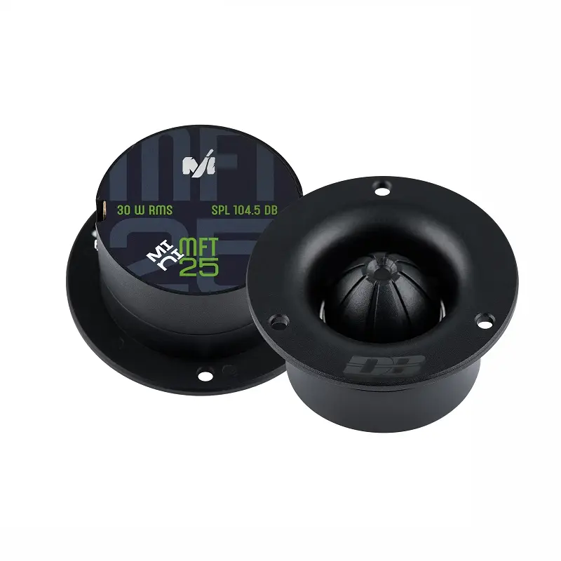 Твитер Deaf Bonce Machete MFT-25 MINI. 5 см (2 дюйм.), Мощность динамиков 30 Вт (номинальная), 60 Вт (максимальная).