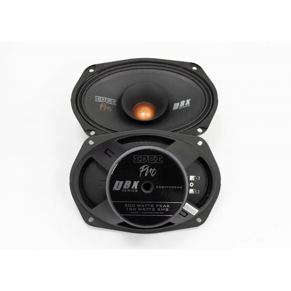 Акустика Мидбас EDGE EDBXPRO69W-E2. овальный 15x23 см (6x9 дюйм.), Мощность динамиков 150 Вт (номинальная), 300 Вт (максимальная).