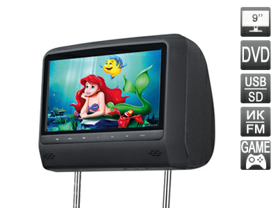 Подголовник со встроенным DVD плеером и LCD монитором 9" AVIS AVS0943T (черный)