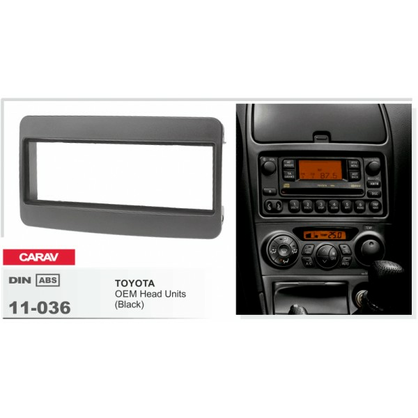 CARAV 11-036 - Монтажная рамка 1-DIN TOYOTA Avensis 1997-2002, Celica 1997-2002(BLACK COLOR)