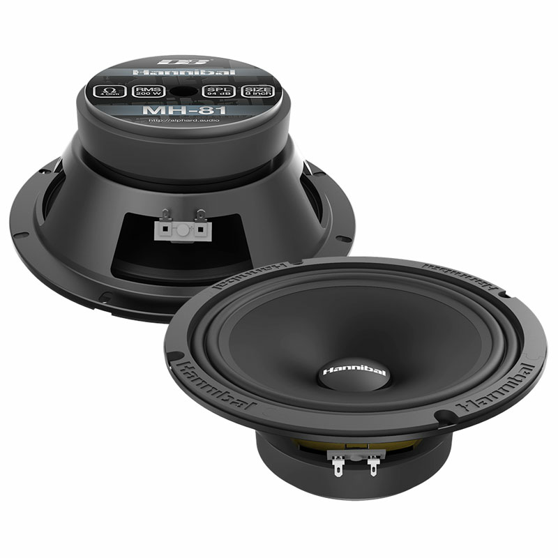 Акустика Среднечастотная АС Deaf Bonce Hannibal MH-81. 20 см (8 дюйм.), Мощность динамиков 200 Вт (номинальная), 400 Вт (максимальная).