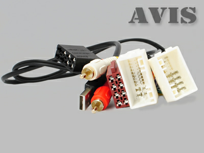 ISO Переходник AVIS AVS01ISO на автомобили HYUNDAI IX-35 / SOLARIS / KIA SPORTAGE (2010-...) / RIO (2011-...) AUX+USB