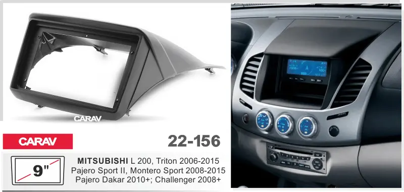 CARAV 22-156 - MITSUBISHI L 200, Triton 2006-15; Pajero Sport, Challenger 2008-15; Pajero Dakar 2010