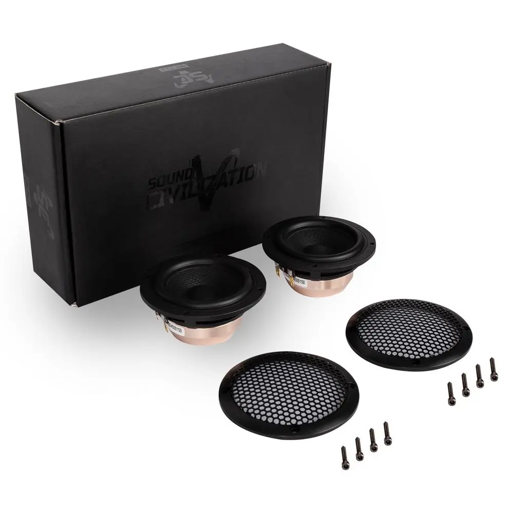 Акустика Среднечастотная АС Kicx Sound Civilization QM70.3. 7.6 см (3 дюйм.), Мощность динамиков 25 Вт (номинальная), 50 Вт (максимальная).