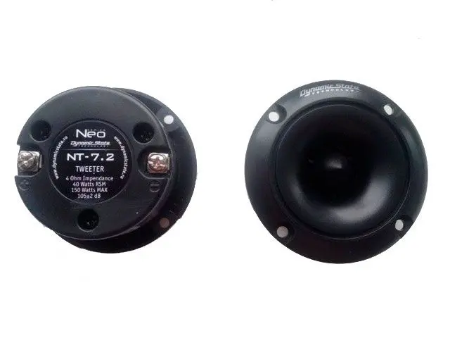 Твитер Dynamic State NT-7.2. 7.35 см (2.9 дюйм.), Мощность динамиков 40 Вт (номинальная), 150 Вт (максимальная).