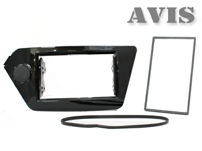 Переходная рамка AVIS AVS500FR для KIA RIO III (2011-...), глянцевая черная, 2DIN (#063)