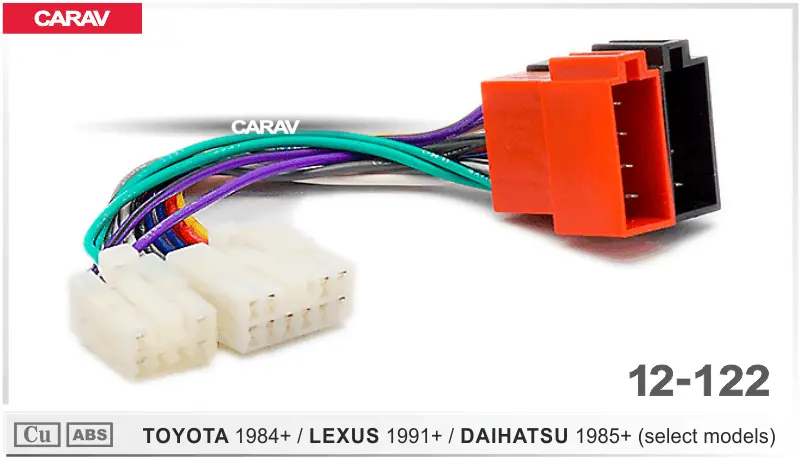 CARAV 12-122 Штатный ISO TOYOTA 1984+ / LEXUS 1991+ / DAIHATSU 1985+