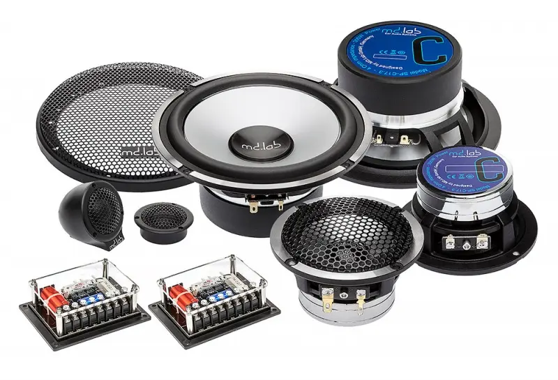 Акустика компонентная MD.Lab SP-C17.3 New. 16.5 см (6.5 дюйм.), Мощность динамиков 150 Вт (номинальная).