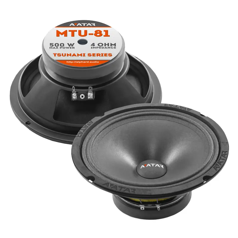 Акустика Среднечастотная АС Avatar MTU-81. 20 см (8 дюйм.), Мощность динамиков 250 Вт (номинальная), 500 Вт (максимальная).