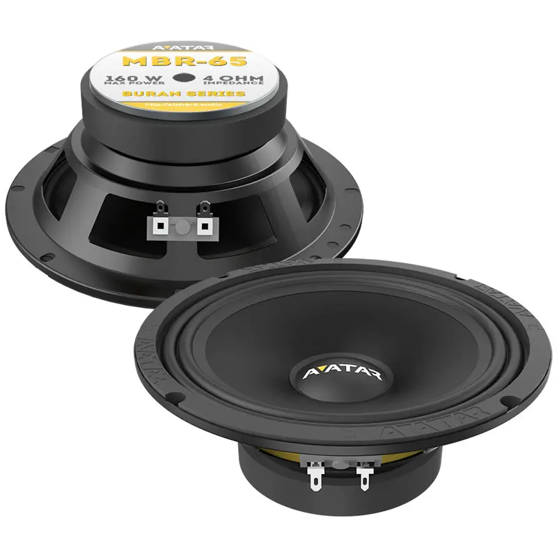 Акустика Среднечастотная АС Avatar MBR-65. 16.5 см (6.5 дюйм.), Мощность динамиков 80 Вт (номинальная), 160 Вт (максимальная).
