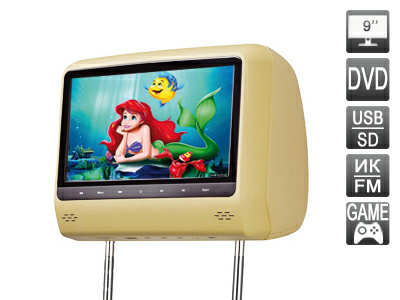 Подголовник со встроенным DVD плеером и LCD монитором 9" AVIS AVS0943T (бежевый)