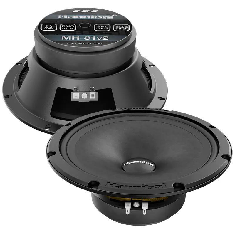 Акустика Среднечастотная АС Deaf Bonce Hannibal MH-81 v2. 20 см (8 дюйм.), Мощность динамиков 200 Вт (номинальная), 400 Вт (максимальная).
