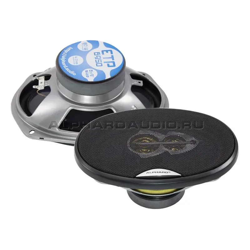 Акустика коаксиальная Alphard ETP-6950. овальный 15x23 см (6x9 дюйм.), Мощность динамиков 80 Вт (номинальная), 160 Вт (максимальная).