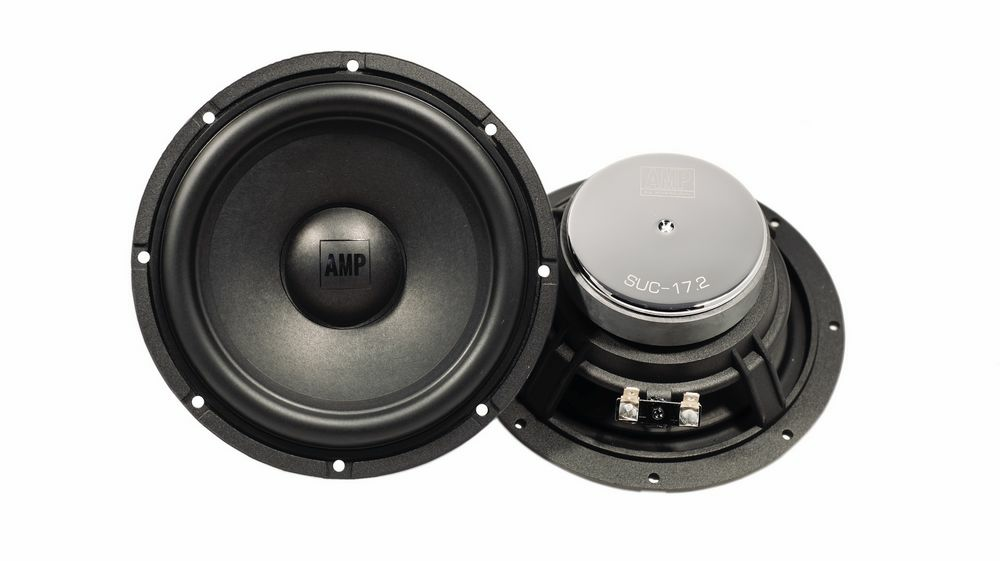 Акустика компонентная AMP SUC-17.2. 16.5 см (6.5 дюйм.), Мощность динамиков 60 Вт (номинальная), 100 Вт (максимальная).