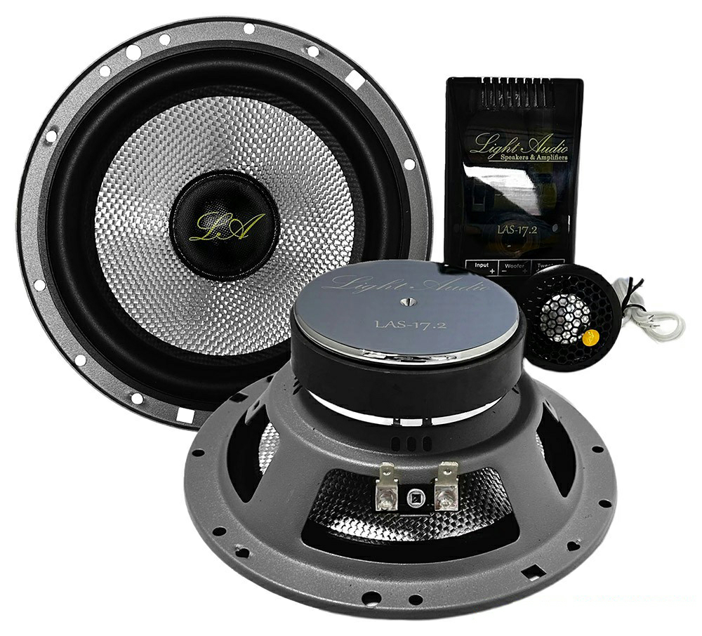 Акустика компонентная Light Audio LAS-17.2. 16.5 см (6.5 дюйм.), Мощность динамиков 60 Вт (номинальная), 125 Вт (максимальная).