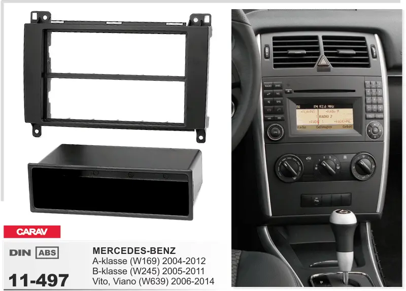 CARAV 11-497 - Mercedes A/B-klasse (W169/W245) Vito/Viano (W639) с карманом