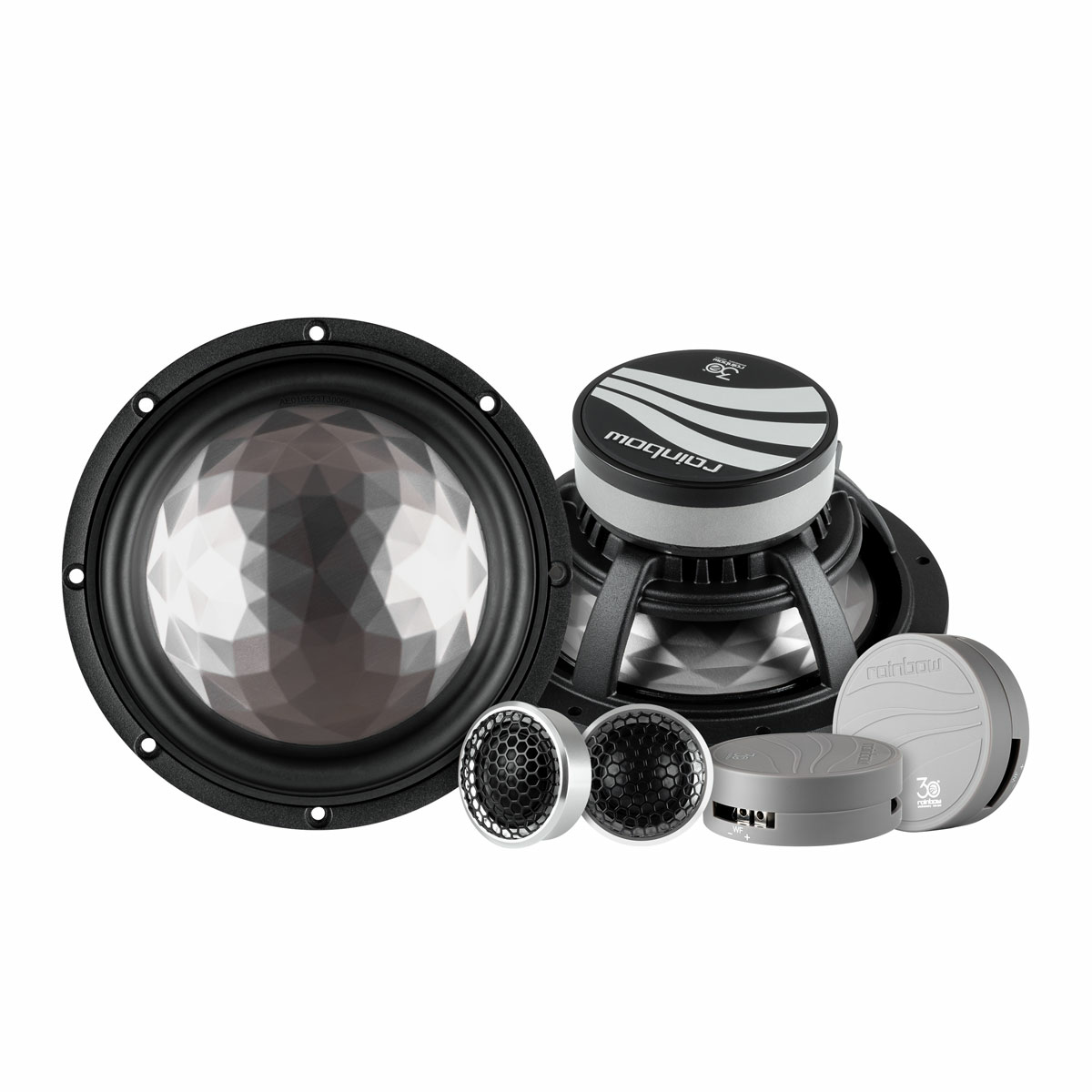 Акустика компонентная Rainbow AE-C260. 16.5 см (6.5 дюйм.), Мощность динамиков 80 Вт (номинальная),150 Вт (максимальная).