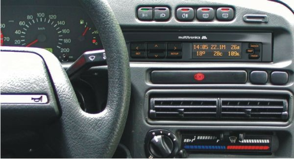 Multitronics Х150 Многоцветные мультидисплейные графические маршрутные компьютеры Multitronics X150 предназначены для установки в а/м ВАЗ семейства "Самара" и "Самара-2".
Маршрутные бортовые компьютеры Multitronics X150 имеют многоцветный графический дисплей и возможность подключения парктроника Multitronics.
Маршрутные бортовые компьютеры Multitronics X150 содержат  дополнительно  блок полифонических мелодий  и речевого информатора: голосовое сопровождение названия всех параметров, проговаривание численных значений всех параметров, все предупреждения голосом, полифонические мелодии, расшифровка кодов ошибок.
Основные особенности маршрутного компьютера Multitronics X150:
Установка в стандартное место МК в машине.
Графический индикатор - наблюдение мгновенных параметров в виде графиков.
RGB дисплей произвольного цвета.
Более 100 функций.
Автоматическое переключение яркости день / ночь
Предупреждение о невыключенных габаритах. 
6 параметров на дисплее одновременно
3 программируемых мультидисплея пользователя
Смена 6-и параметров одним касанием
Автоматический расчет поправочных коэффициентов по скорости и расходу топлива
Расширенные настройки
Произвольная тарировка топливного бака
Возможность подключения парктроника Multitronics
Переключение вида дисплея позитив / негатив
Полноценный таксометр