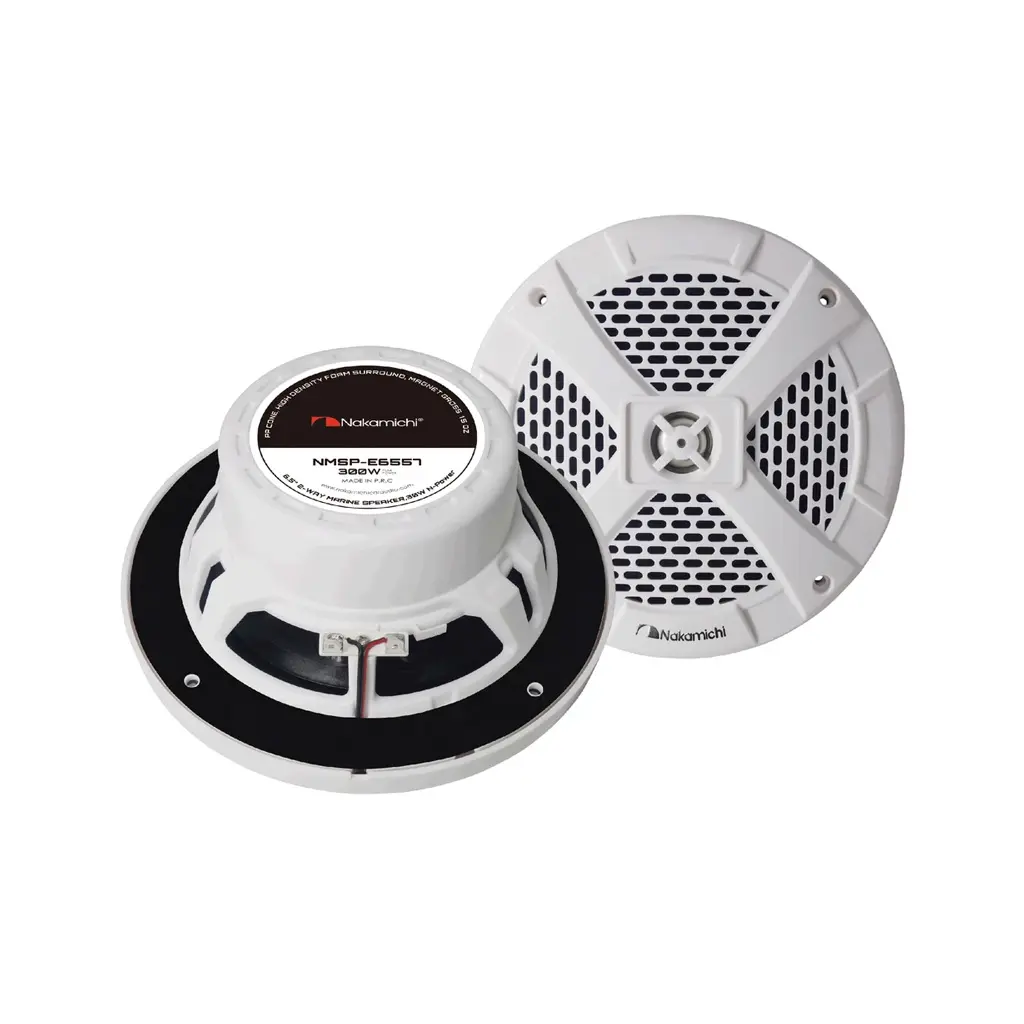 Акустика коаксиальная Nakamichi NMSP-E6557 - морская акустика. 16.5 см (6.5 дюйм.), Мощность динамиков 30 Вт (номинальная), 300 Вт (максимальная).