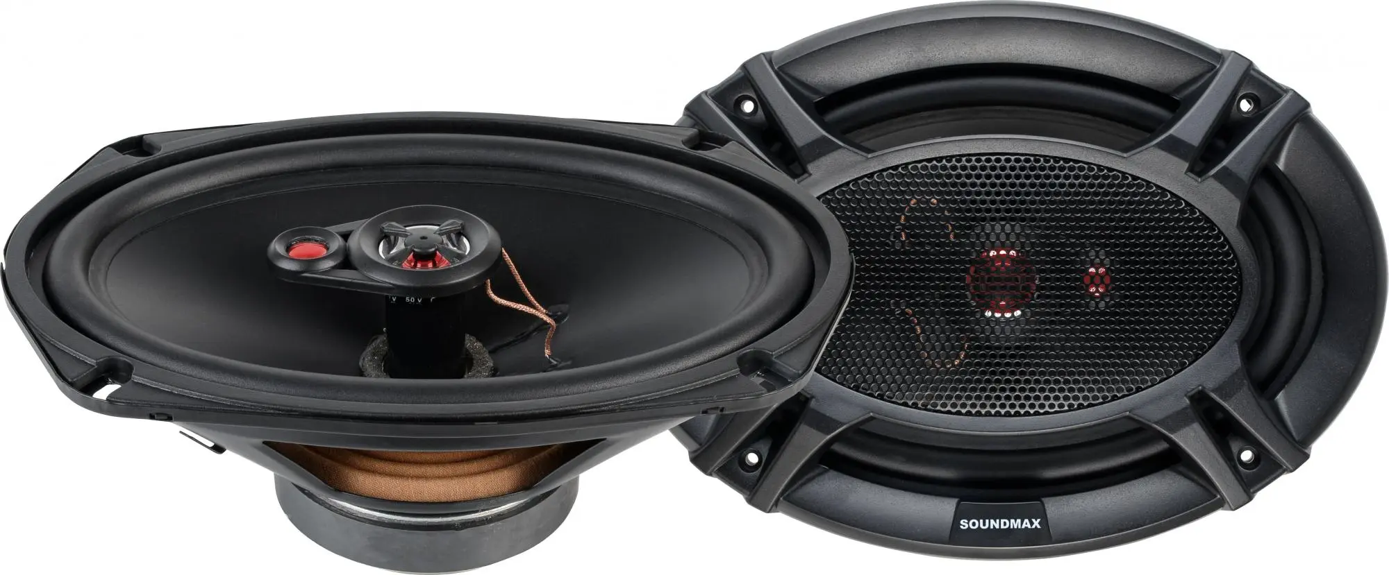 Акустика коаксиальная Soundmax SM-CSI693. овальный 15x23 см (6x9 дюйм.), Мощность динамиков 120 Вт (номинальная), 260 Вт (максимальная).