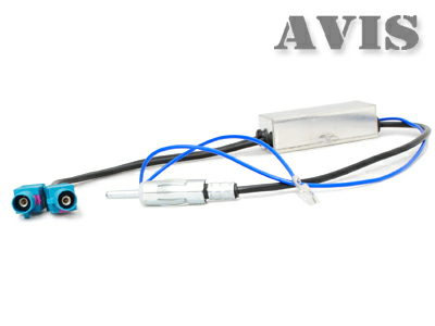 Антенный переходник ISO AVIS AVS01ANT на автомобили AUDI / BMW / CITROEN / FIAT / FORD (2010-...) / OPEL / SEAT / SKODA / VOLKSWAGEN WITH 2 X FAKRA (Z