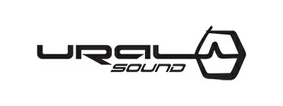 Фирменная наклейка "Ural Sound" белая