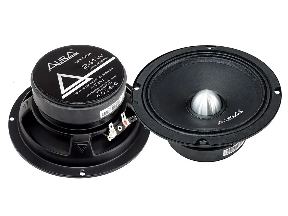 Акустика Среднечастотная АС Aura SM-C654v3. 16.5 см (6.5 дюйм.), Мощность динамиков 121 Вт (номинальная), 241 Вт (максимальная).