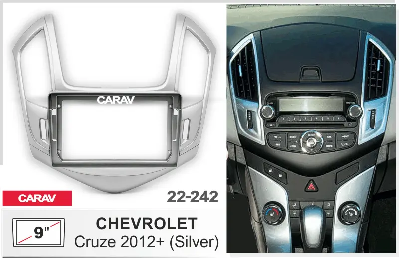 CARAV 22-242 - CHEVROLET Cruze 2012+ (серебро) (9")