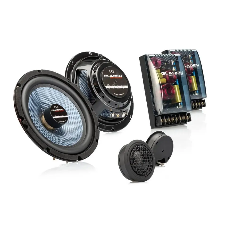 Акустика компонентная Gladen SQX 165 Slim. 16.5 см (6.5 дюйм.), Мощность динамиков 2х90 Вт (номинальная), 2х135 Вт (максимальная).