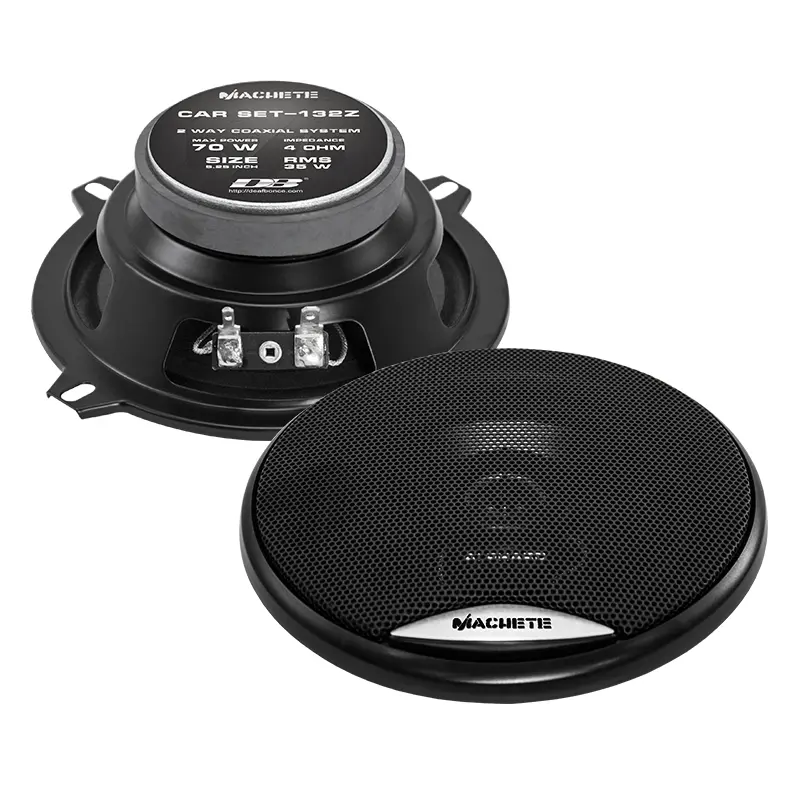 Акустика коаксиальная Deaf Bonce Machete Car Set 132z. 13 см (5 дюйм.), Мощность динамиков 35 Вт (номинальная), 70 Вт (максимальная).