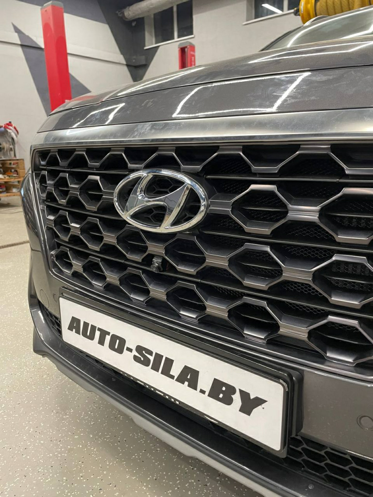 камера переднего обзора в Hyundai Santa Fe