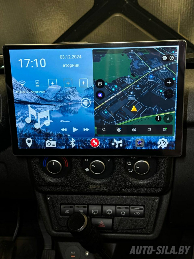 новый андроид монитор с поддержкой Carplay и Аndroid auto в Лада Нива