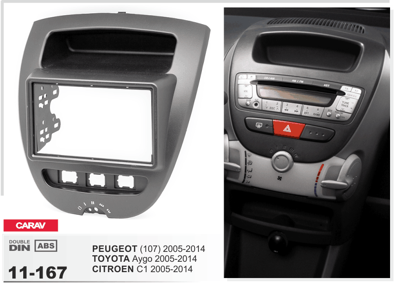 CARAV 11-167 - CITROEN C1 2005-2014 / TOYOTA Aygo 2005-2014 / PEUGEOT (107) 2005-2014