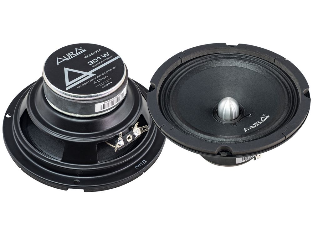 Акустика Aura SM-B654 v2 - купить в Авто-сила Акустика Среднечастотная АС Aura SM-B654 v2. 16.5 см (6.5 дюйм.), Мощность динамиков 151 Вт (номинальная), 301 Вт (максимальная).