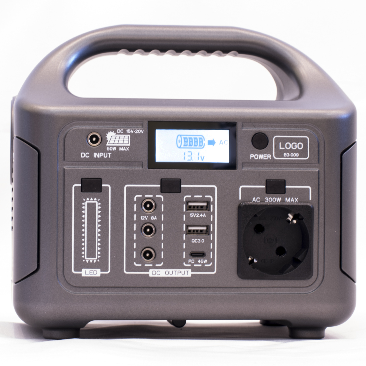 Портативная электростанция AVEL AV300PS <br>
 Портативная электростанция мощностью 300 Вт AV300PS оснащена долговечным аккумулятором LiFePO4 (литий-железо-фосфатный аккумулятор). Такая портативная зарядная станция станет надежным источником автономного питания дома, на даче, в гараже, на рыбалке или в поездках на своем авто. С ее помощью вы сможете зарядить смартфон, планшет, ноутбук, камеру и обеспечить питание других электрических приборов. <br>
 <br>
 Портативная зарядная электростанция 220 вольт выполнена в компактном корпусе с удобной ручкой и дисплеем, оснащена всеми необходимыми разъемами и фонариком. Само устройство AV300PS заряжается от обычной розетки. <br>
 <br>
 - Активная мощность: 300 Вт <br>
 - Полная мощность: 300 В*А <br>
 - Тип аккумулятора: LiFePO4 <br>
 - Емкость: 12,8 В 256 ВтЧ <br>
 - Выходное напряжение: 220 В 50 Гц <br>
 - Форма выходного сигнала: Синусоида Характеристики блока питания для зарядки: 15В 2А <br>
 - Выходы устройства: 220В, USB 5V/2A, USB QC3.0, USB TYPE-C PD 45W, 12В * 3 шт. Фонарик: Есть <br>
 - Выходное напряжение: 5В, 12В, 220 В Напряжение зарядки: 15-20 В <br>
 - Размеры устройства: 211х160х196 мм <br>
 <br>