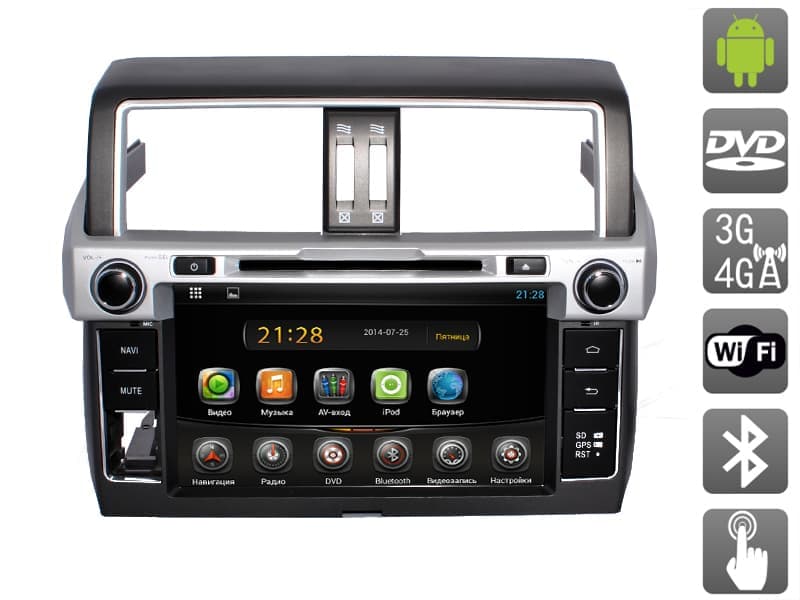 Штатная магнитола для Toyota Land Cruiser Prado 150 (2013-...) AVIS AVS090AN (#651) на Android