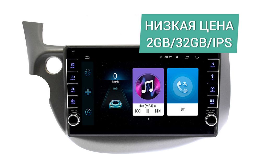 Штатная магнитола Honda Fit/Jazz 2007 - 2013 Wide Media LC1177ON-2/32 (левый руль)