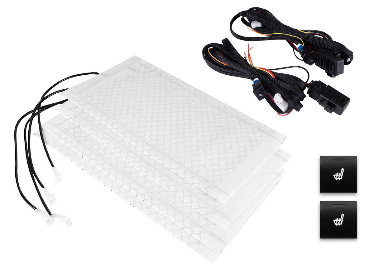 Incar SH-202 - подогрев сидений для Тoyota Camry 22+ <br/>Автомобильный комплект подогрева двух сидений для Тoyota Camry 22+ Incar SH-202<br /> 
<br />
 - Регулятор трехпозиционный для Toyota Camry на 1 сиденье - 2 шт.<br />
 - Нагревательные маты из углеродного волокна (27*48cm) - 4 шт.  <br />
 - Комплект проводов - 2 шт.<br />