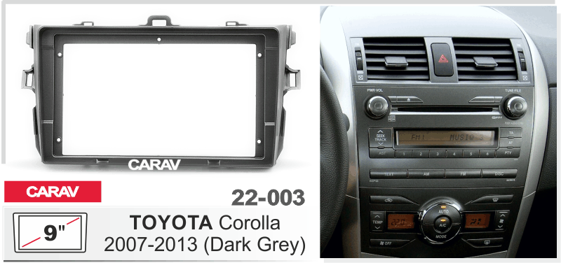 CARAV 22-003 - TOYOTA Corolla 2007-2013 (9")