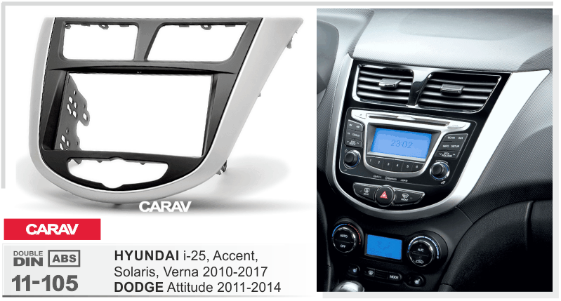 CARAV 11-105 - HYUNDAI i-25, Accent, Solaris, Verna 2010-2017 / DODGE Attitude 2011-2014