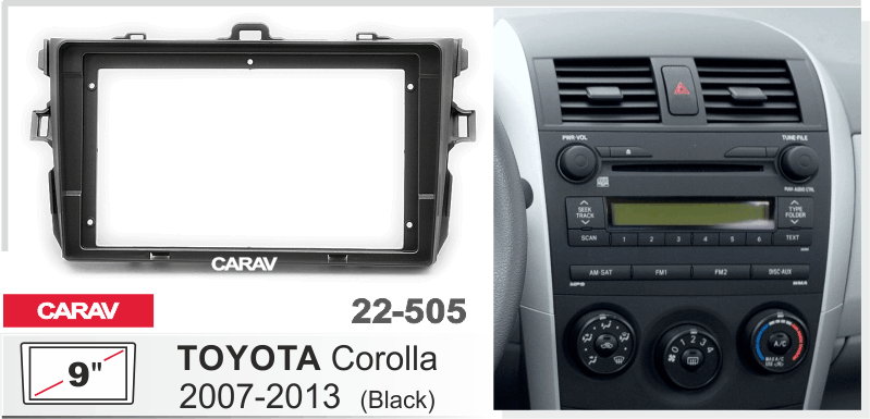 CARAV 22-505 - TOYOTA Corolla 2007-2013 (9")