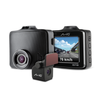 Mio MiVue C380D Автомобильный видеорегистратор
Две камеры: переднего и заднего вида с Sony's сенсором
Превосходное качество видео в Full HD 1920x1080
Дисплей	2.0"
Формат записи	MP4 (H.264)
Угол обзора	130°
Встроенный GPS модуль
Умное оповещение о камерах контроля скорости