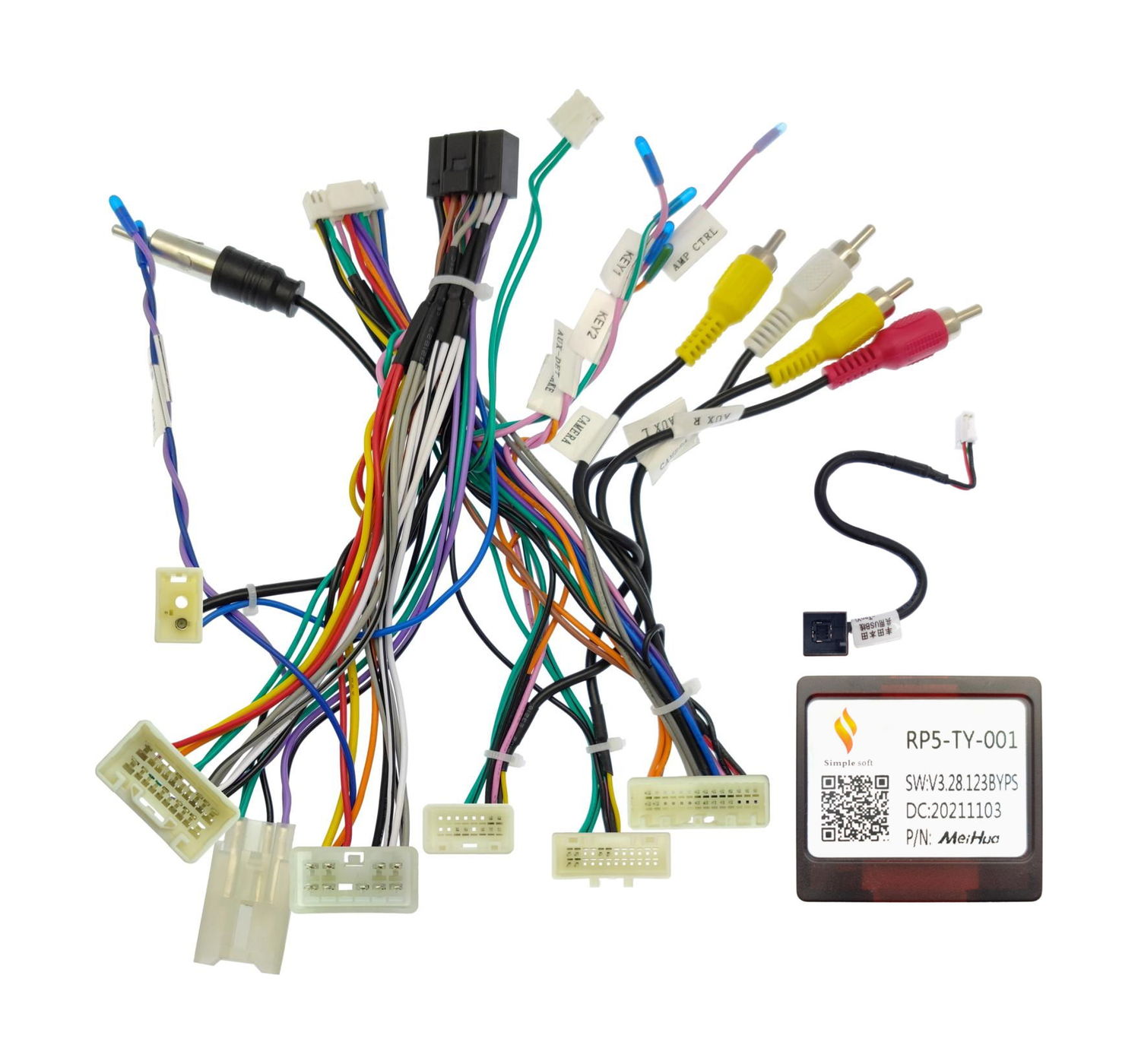 Комплект проводов для установки WM-MT в Toyota 2009+ (основной, CAN, AMP, CAM, 360) XP